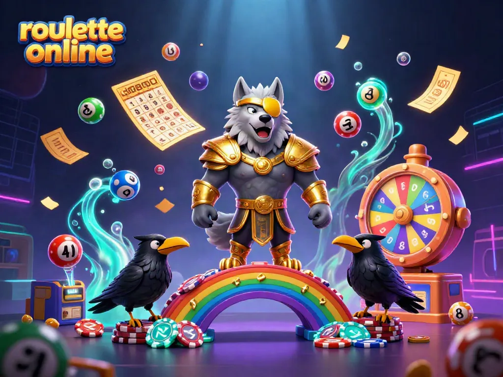 Experience exhilarating roullete online with vibrant characters amidst a dynamic casino scene.